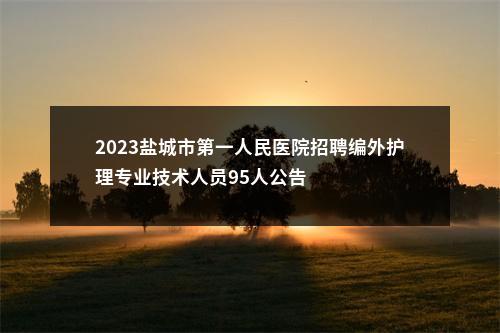 2023盐城市第一人民医院招聘编外护理专业技术人员95人公告                进入阅读模式 图片